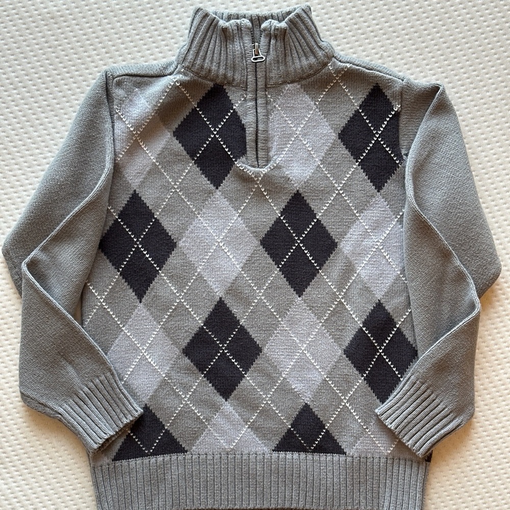 Children’s Place boys Argyle 3/4 zip